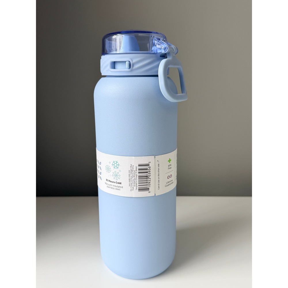 Ello Cooper Water Bottle 32oz Halogen Blue Stainless Steel Insulated NEW - Picture 3 of 5